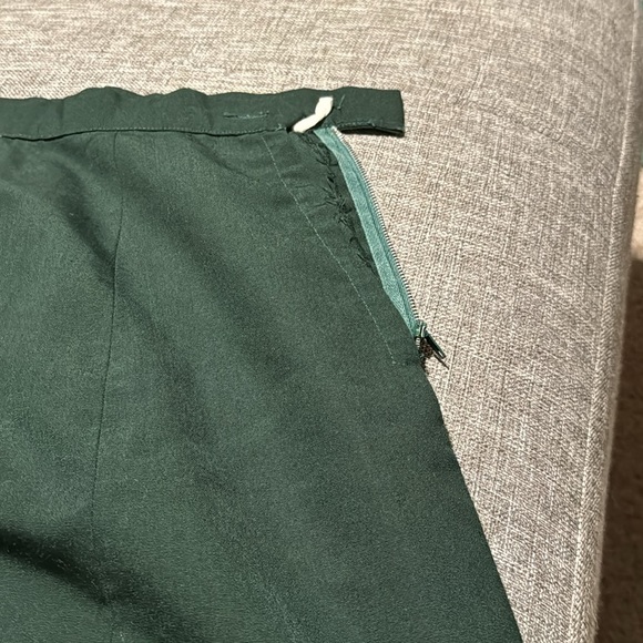 Vintage 60s Girl Scouts High Rise Uniform Skirt Hunter Green - Picture 5 of 9